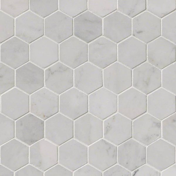 MSI Carrara White 2" Hexagon Polished