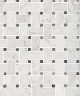 MSI Carrara White Basketweave Pattern Honed