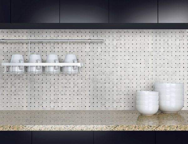 MSI Carrara White Basketweave Pattern Honed