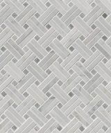 MSI Carrara White Basketweave Pattern Polished