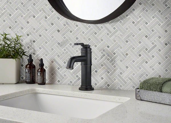 MSI Carrara White Basketweave Pattern Polished