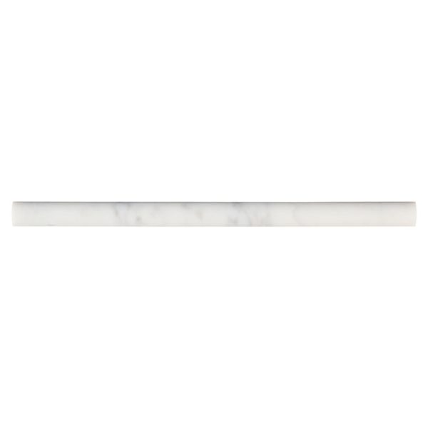 MSI Carrara White Pencil Molding Honed