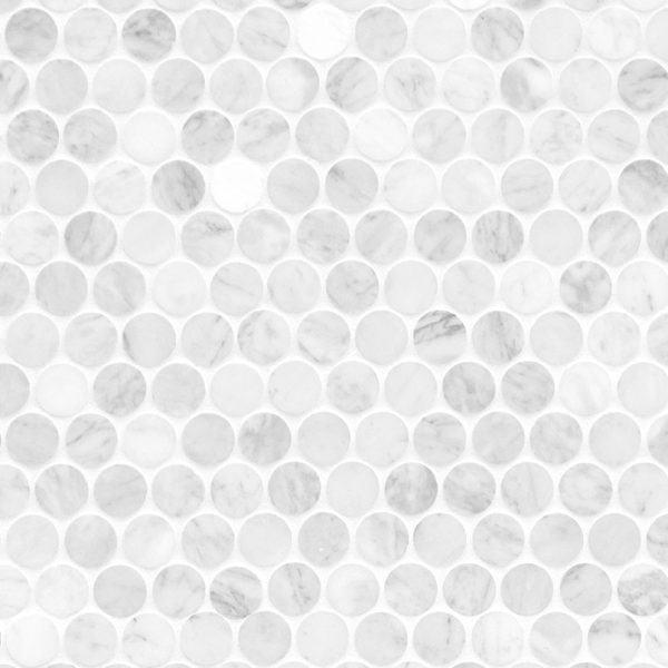 MSI Carrara White Round Pattern Honed