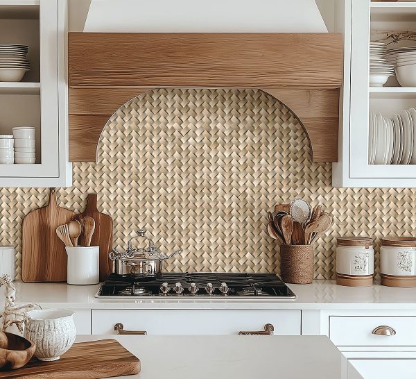 MSI Crema Arched Herringbone Polished