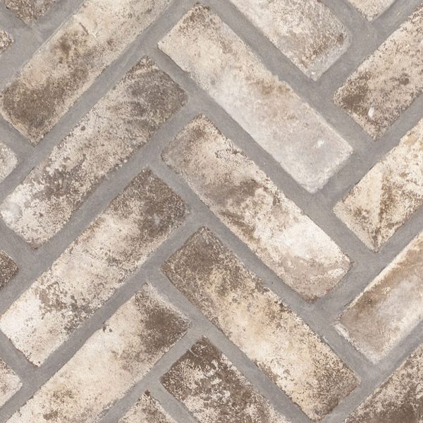 MSI BrickStaks® Doverton Gray Clay Brick Herringbone