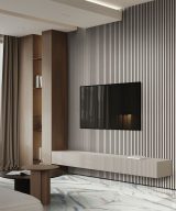 MSI Acoustic Wood Slat - Fog Acoustic Wood Slat Panels 9.5 in x 94.5 in