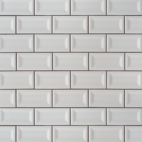 MSI Subway Tile Gray Glossy 3x6 Inverted Beveled