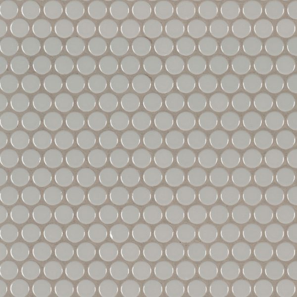MSI Gray Glossy Penny Round Mosaic
