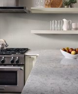 MSI Gray Glossy Penny Round Mosaic