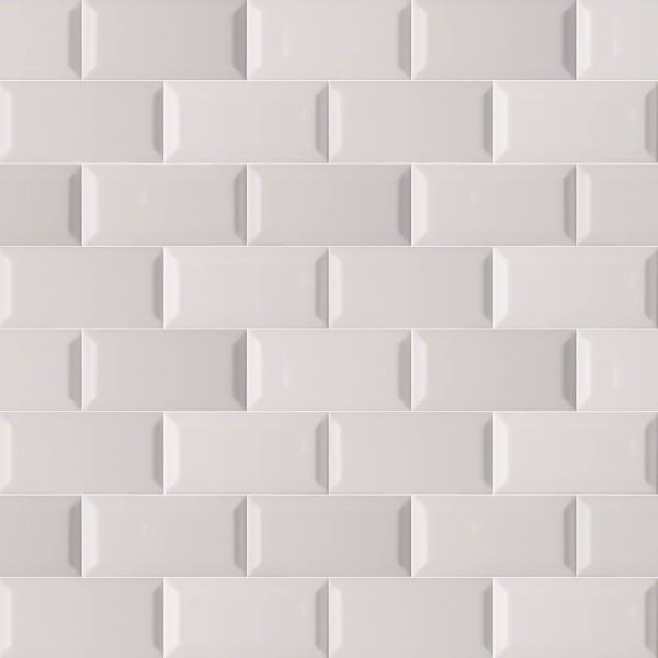 MSI Gray Glossy Subway Tile 3x6 Beveled