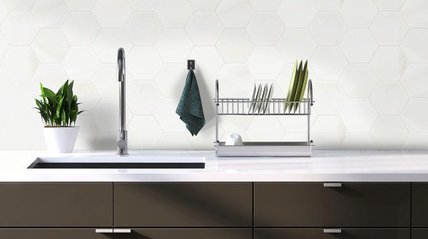 MSI Greecian White 8" Hexagon Polished