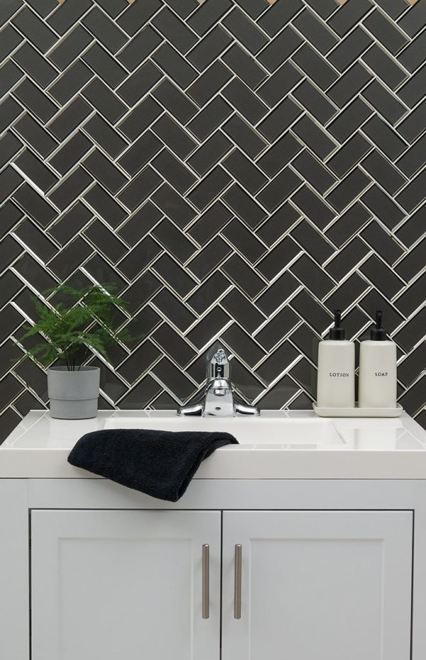 MSI Metallic Gray Bevel Herringbone