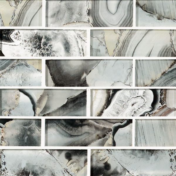 MSI Midnight Agate 2x6 Subway Glass
