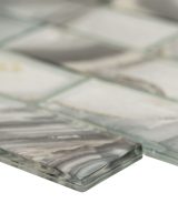MSI Midnight Agate 2x6 Subway Glass