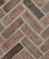 MSI BrickStaks® Noble Red Clay Brick Herringbone