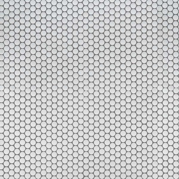 MSI Penny Round Bianco 6mm Matte