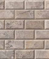 MSI Silver Travertine Subway Tile 2x4