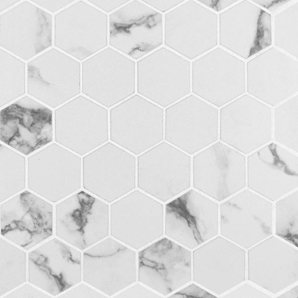 MSI STATUARIO MATTE 2X2 HEXAGON MOSAIC