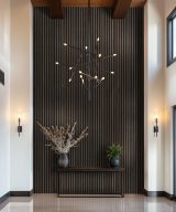 MSI Acoustic Wood Slat - Umber Acoustic Wood Slat Panels 9.5 in x 120 in