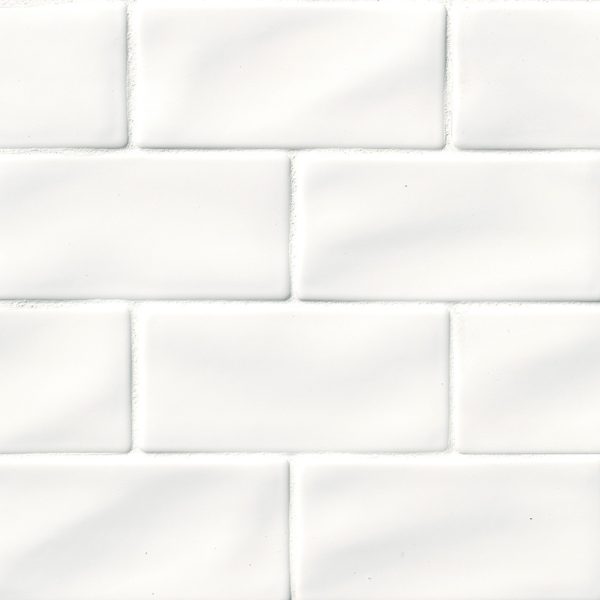 MSI Whisper White Glazed Handcrafted 3x6