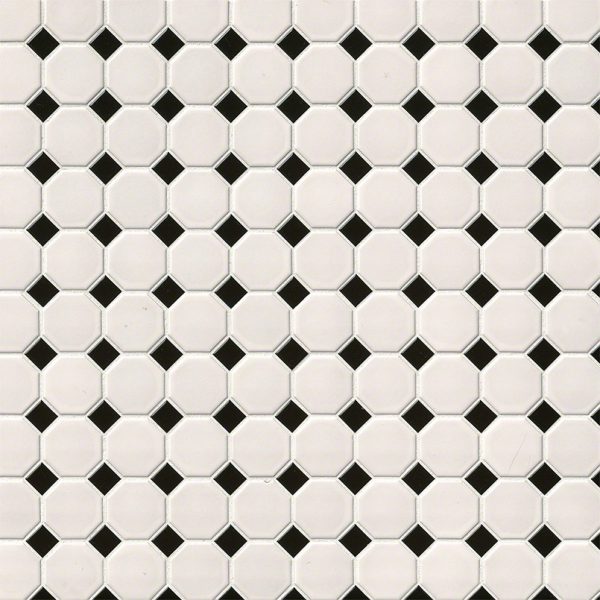 MSI White And Black Matte Octagon Mosaic