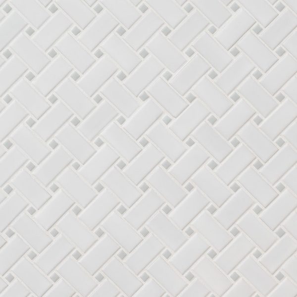 MSI White and Gray Matte Basketweave 6mm
