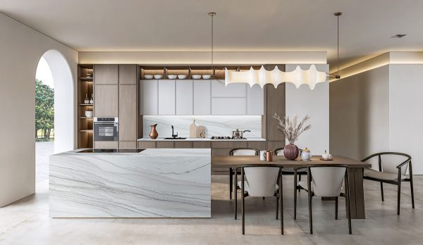MSI Quartzite Countertops - White Macaubas