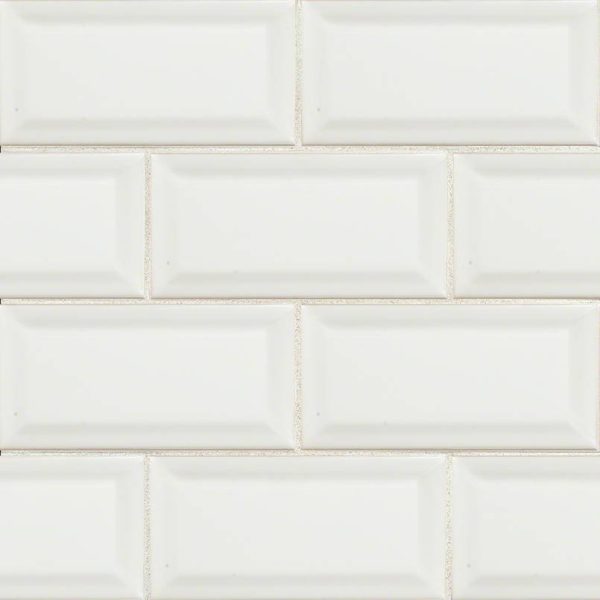 MSI White Subway Tile 3x6 Beveled
