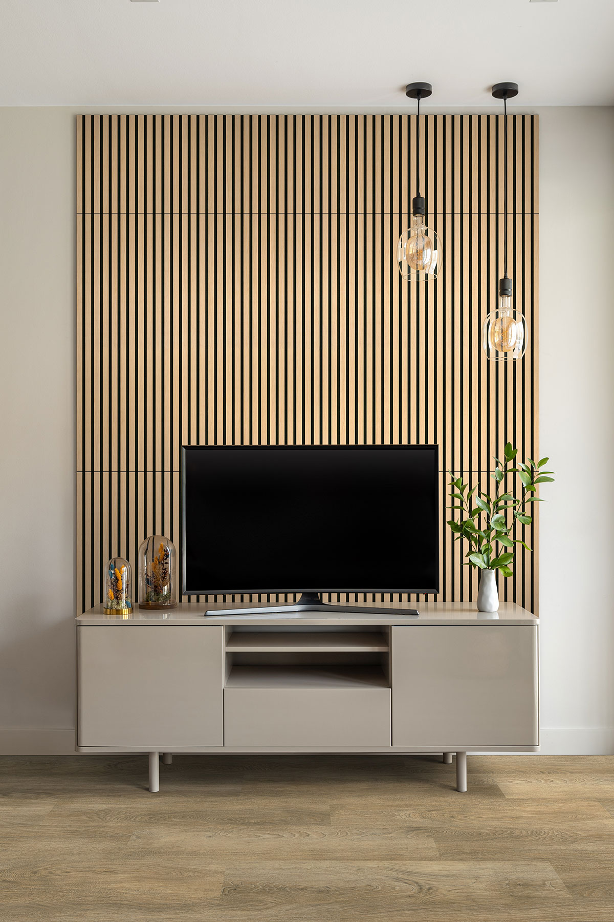 MSI Standard Slat Panels - Almond Acoustic Wood Slat 24 in x 48 in