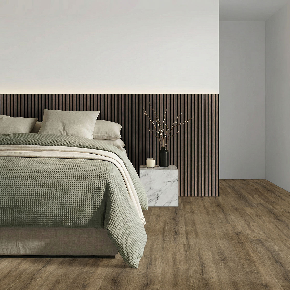 MSI Standard Slat Panels - Espresso Acoustic Wood Slat 24 in x 48 in
