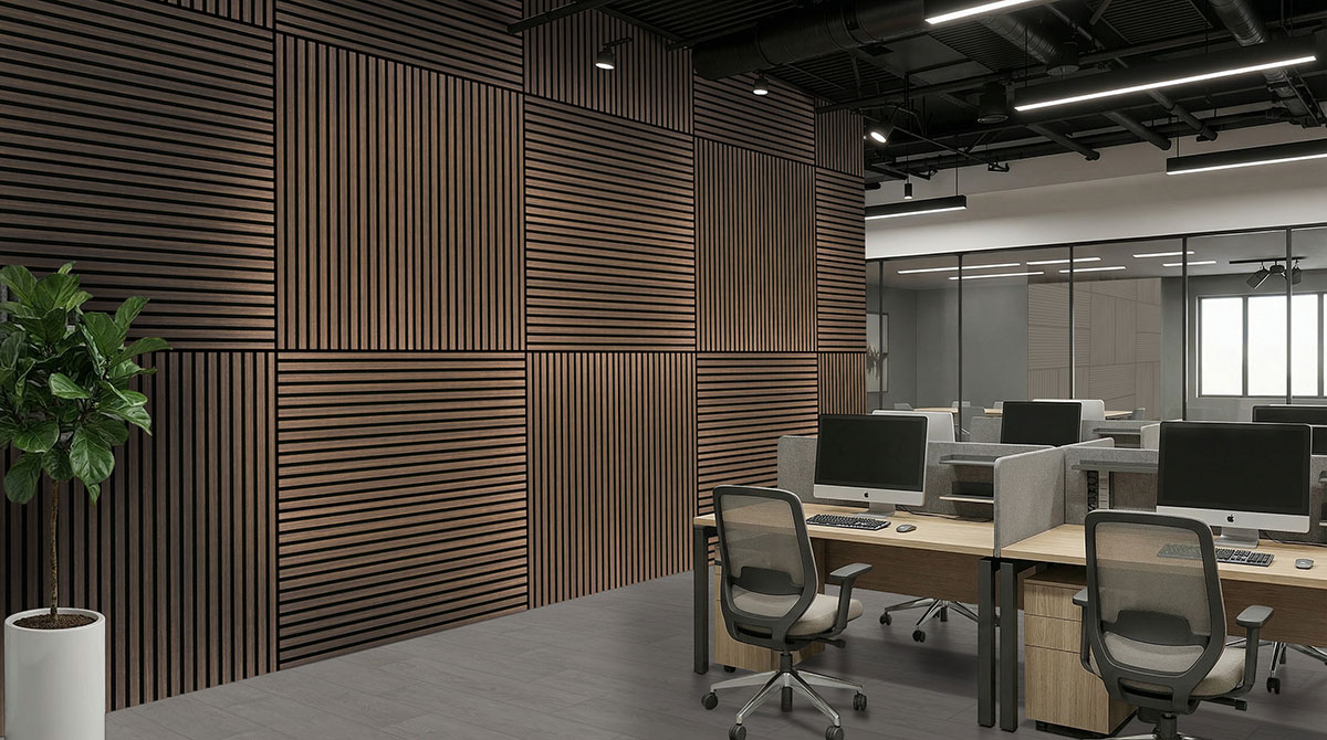 MSI Standard Slat Panels - Espresso Acoustic Wood Slat 24 in x 48 in