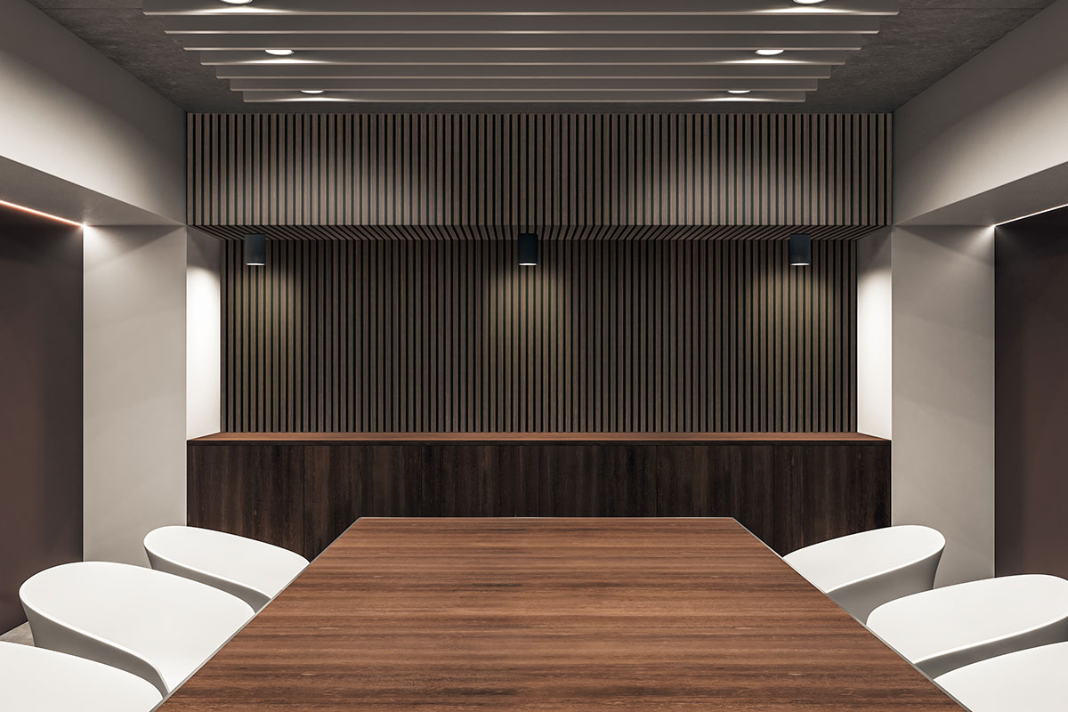 MSI Standard Slat Panels - Espresso Acoustic Wood Slat 24 in x 48 in