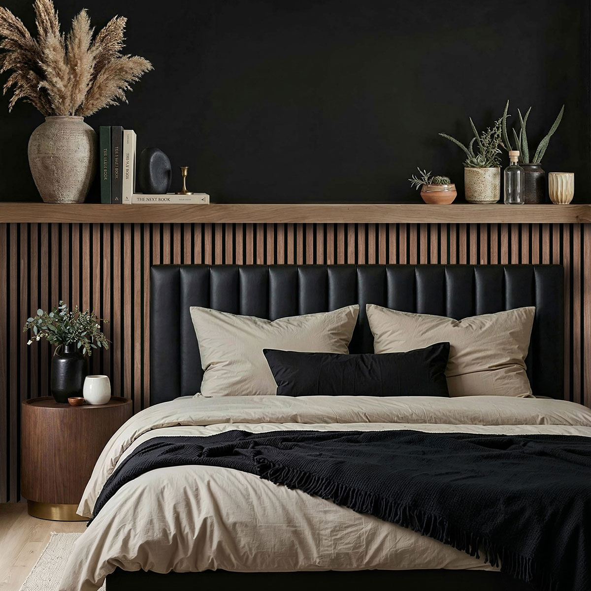 MSI Standard Slat Panels - Sable Acoustic Wood Slat 24 in x 48 in