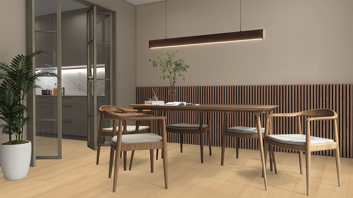 MSI Standard Slat Panels - Sable Acoustic Wood Slat 24 in x 48 in