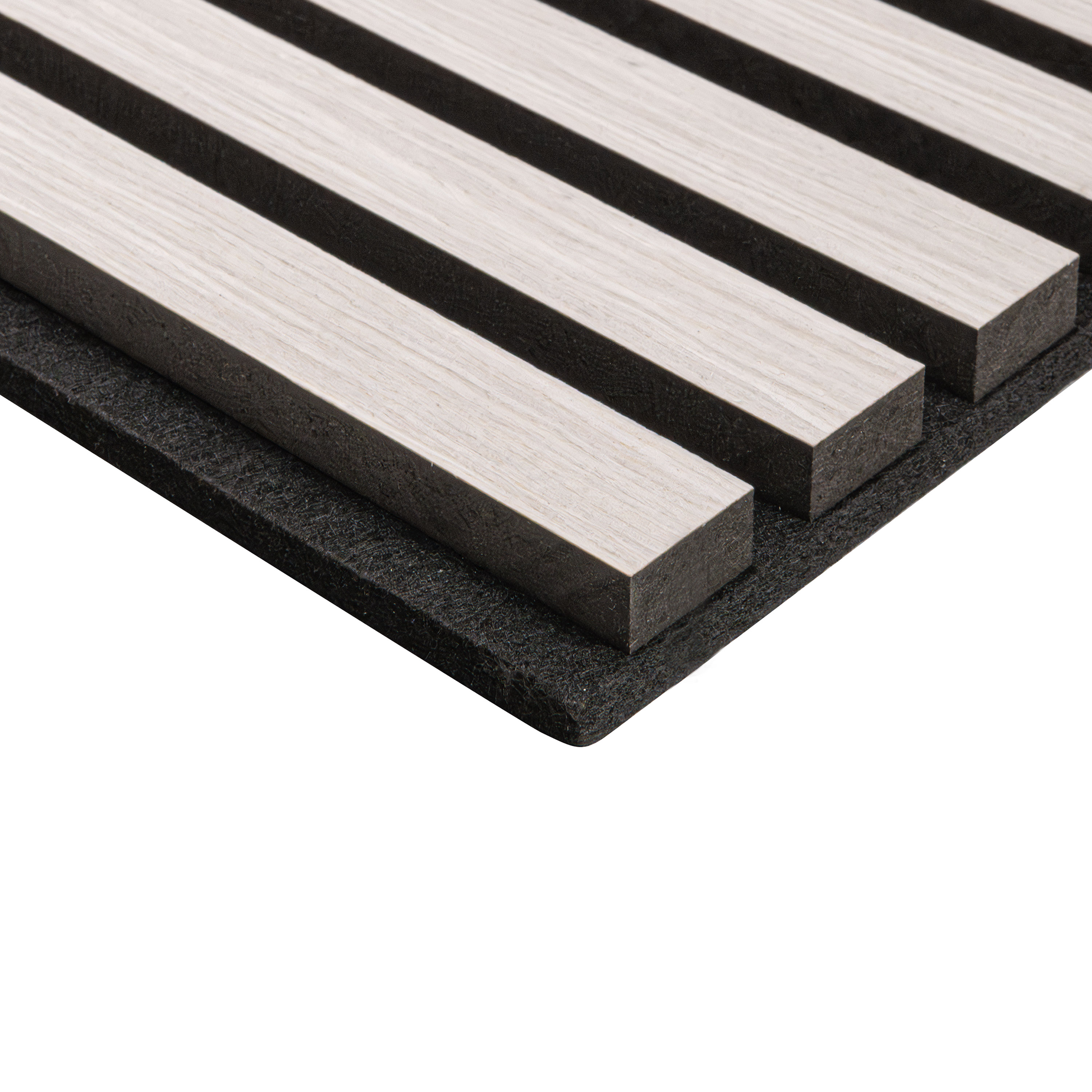 MSI Standard Slat Panels - Fog Acoustic Wood Slat 24 in x 48 in