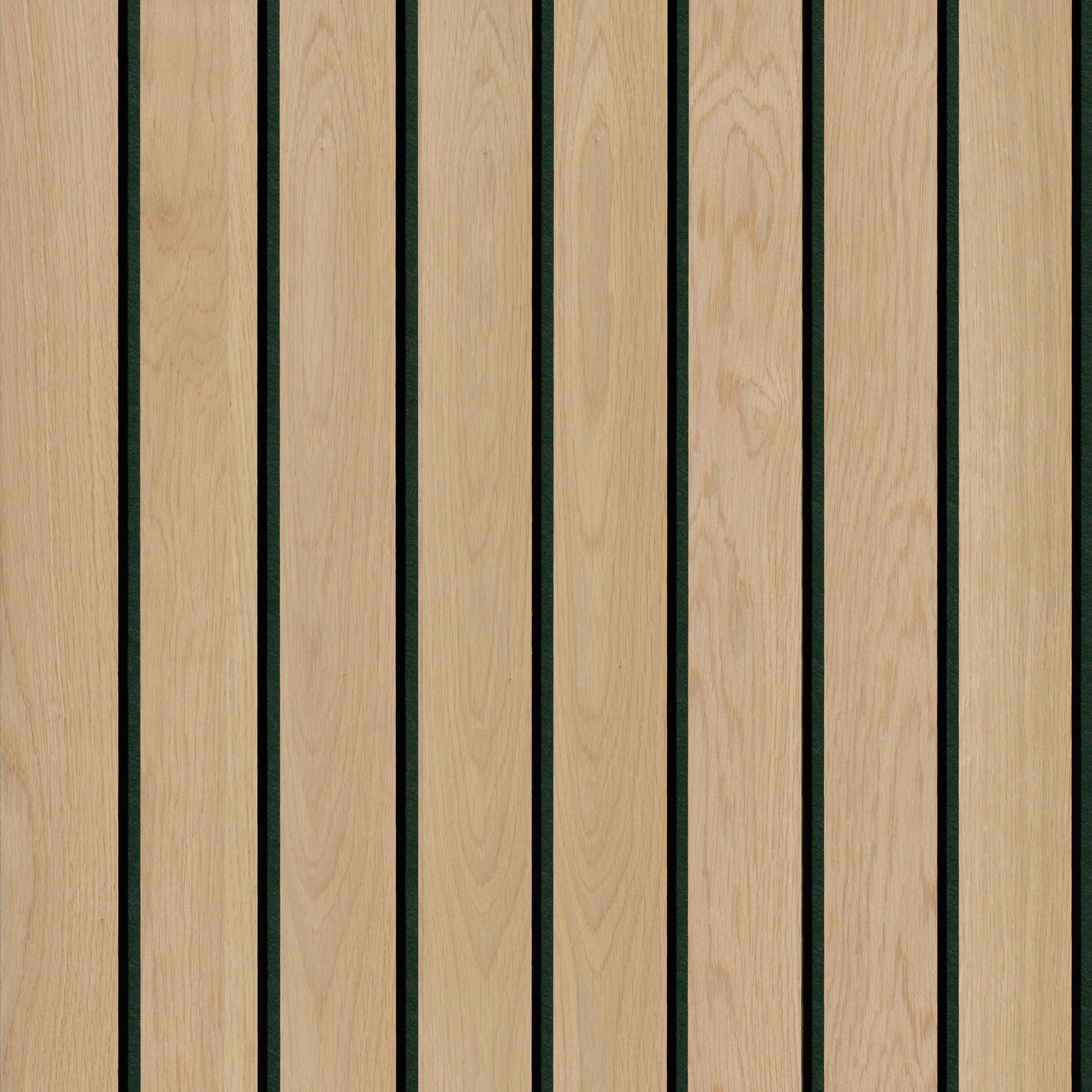 MSI Macro & Reeded Slat Panels - Natural Macro Acoustic Wood Slat Panels 10.63 in x 94.5 in