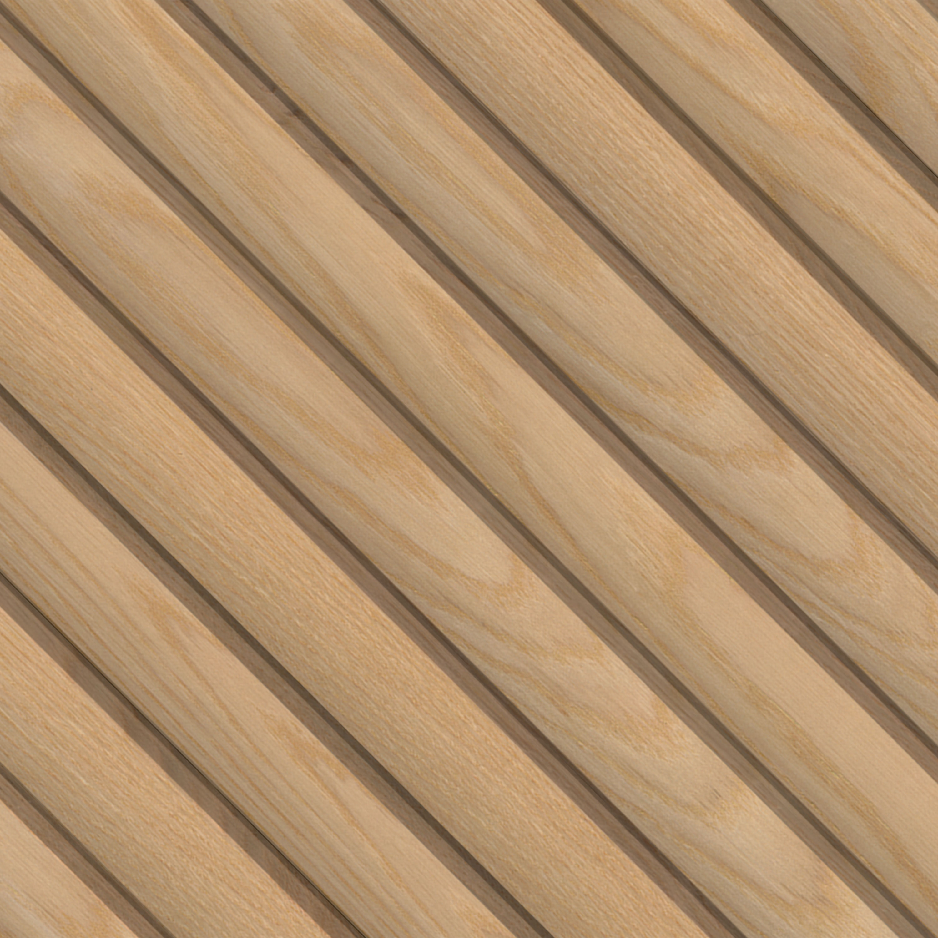 MSI Macro & Reeded Slat Panels - Natural Reeded Acoustic Wood Slat Panels 9.5 in x 94.5 in
