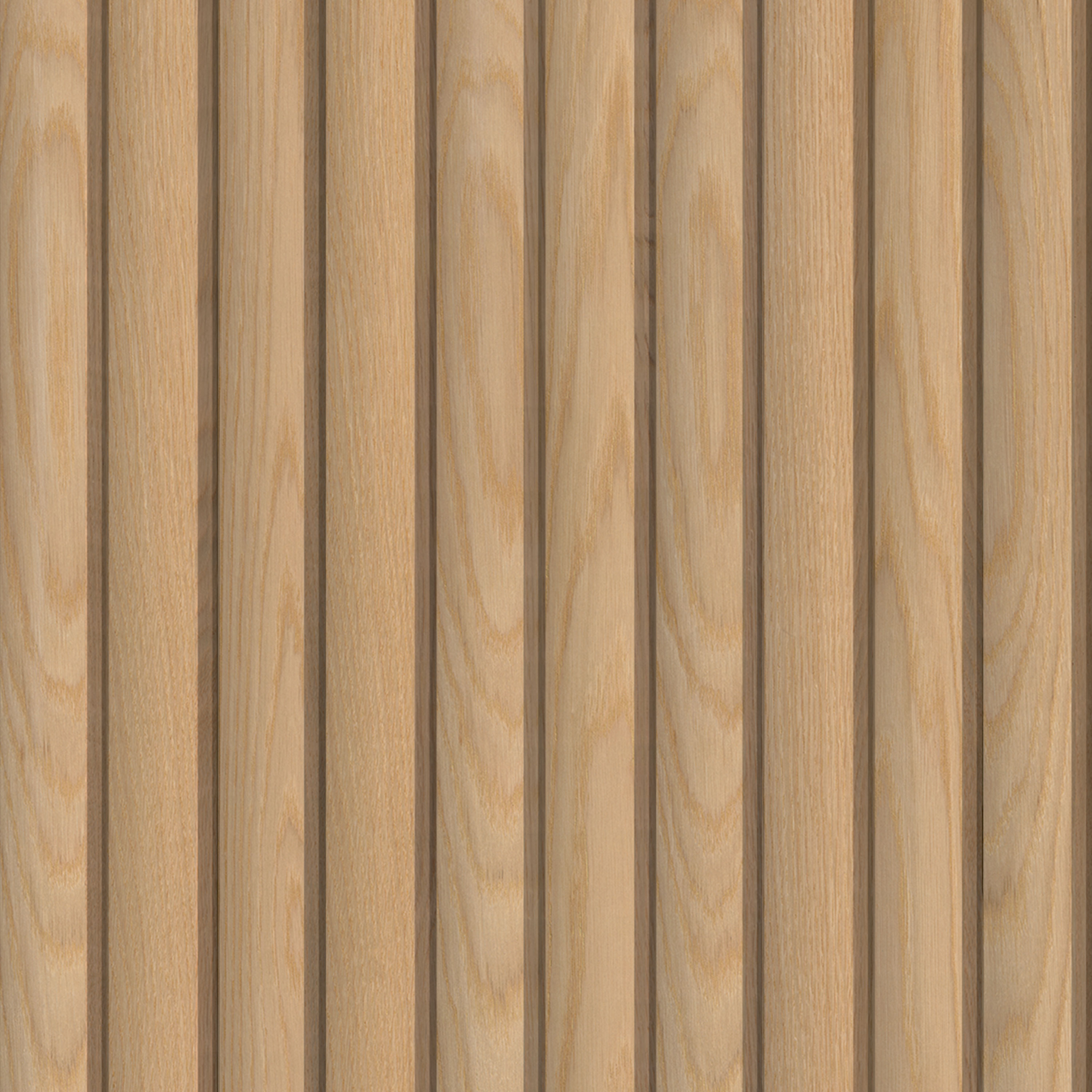 MSI Macro & Reeded Slat Panels - Natural Reeded Acoustic Wood Slat Panels 9.5 in x 94.5 in