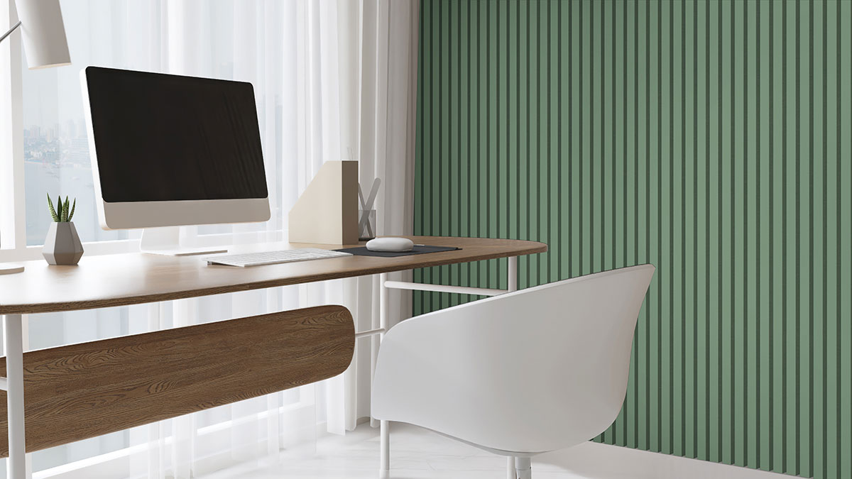 MSI Painted Slat Panels - Jade Acoustic Slat Wall Panel 9.5 in x 94.5 in