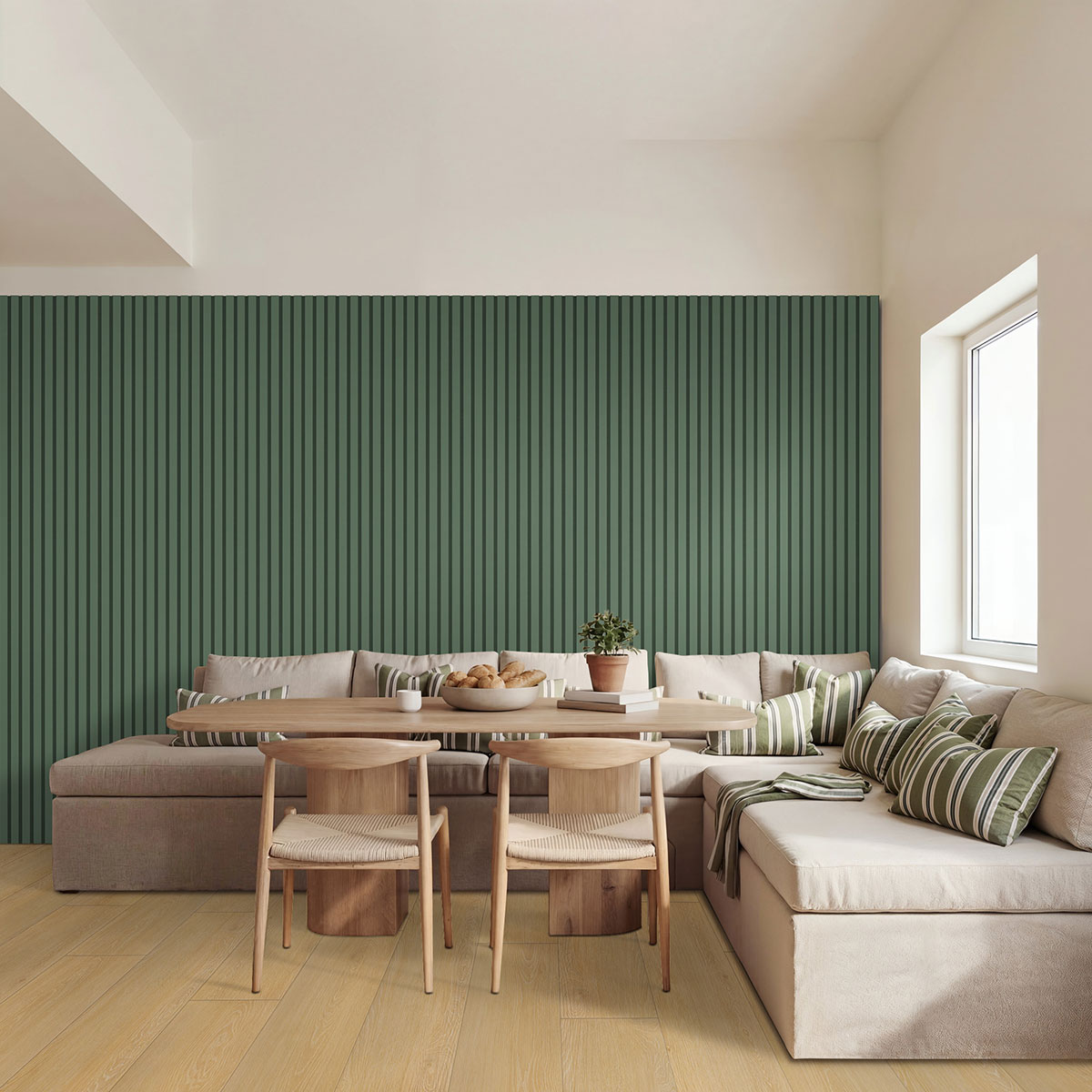 MSI Painted Slat Panels - Jade Acoustic Slat Wall Panel 9.5 in x 94.5 in