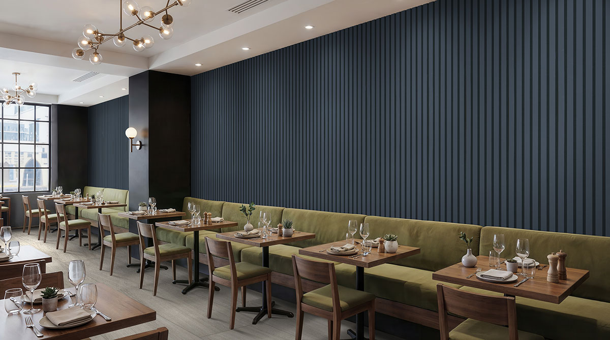 MSI Painted Slat Panels - Navy Acoustic Slat Wall Panel 9.5 in x 94.5 in