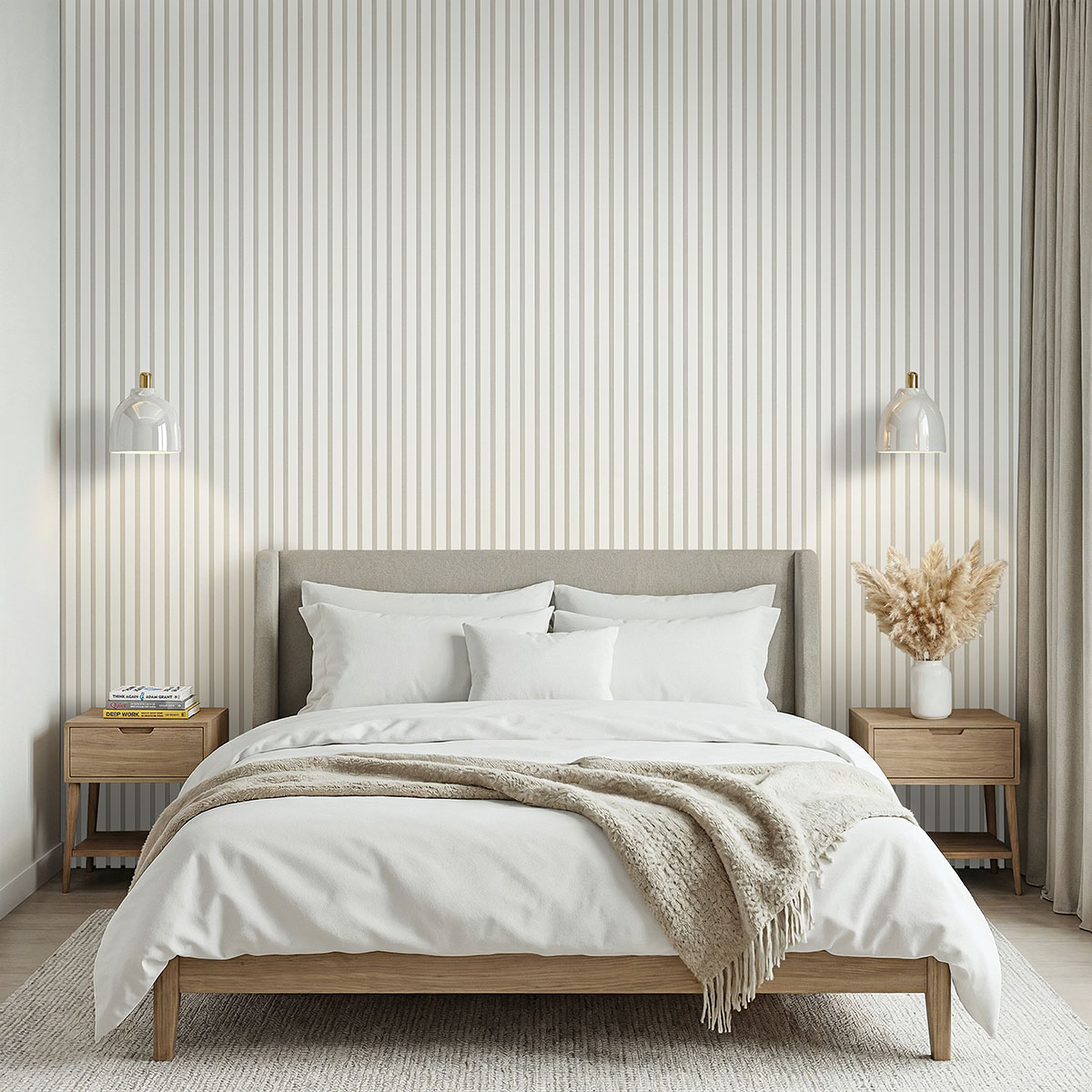 MSI Painted Slat Panels - White Acoustic Slat Wall Panel 9.5 in x 94.5 in