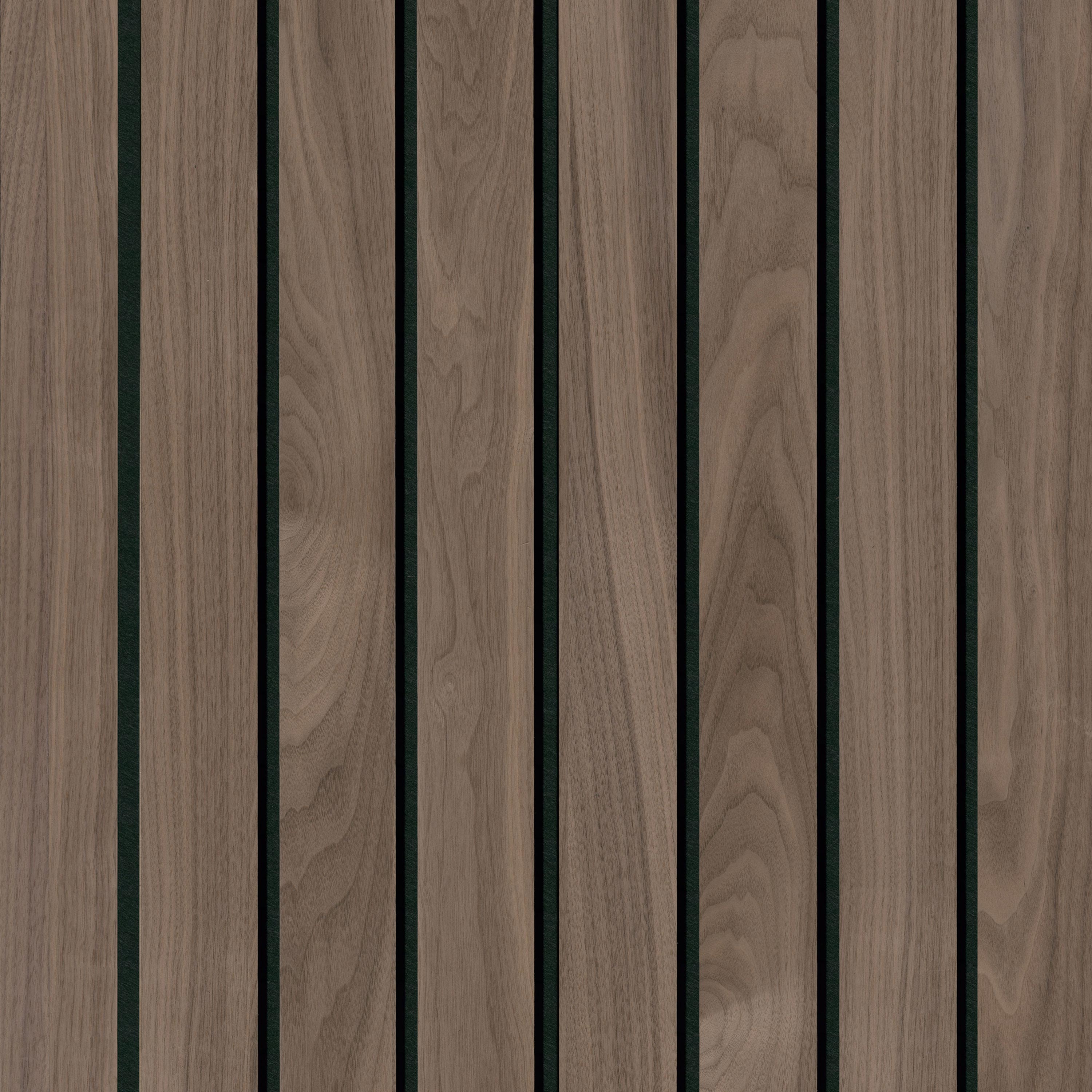 MSI Macro & Reeded Slat Panels - Tawny Macro Acoustic Wood Slat Panels 10.63 in x 94.5 in
