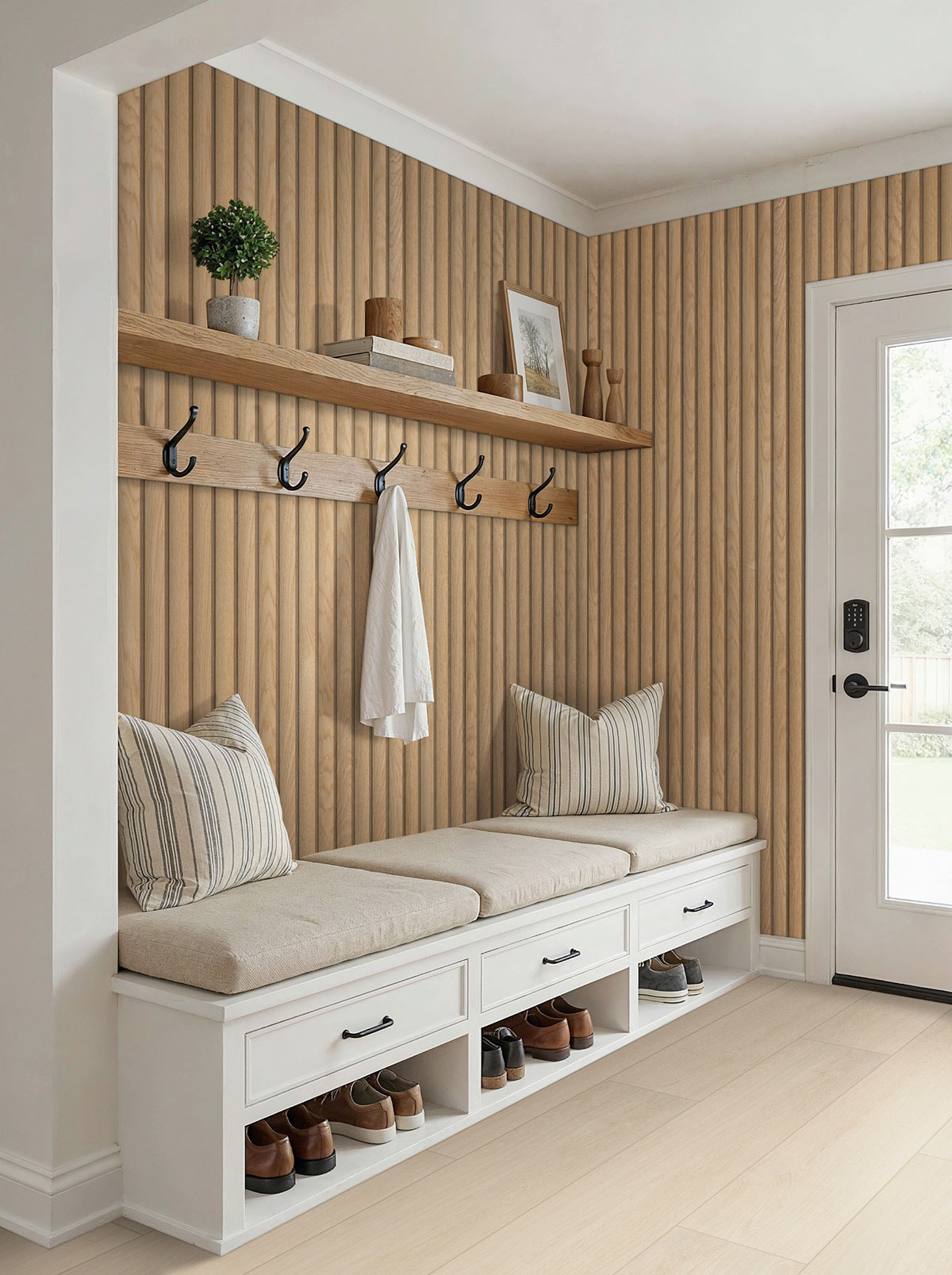 MSI Macro & Reeded Slat Panels - Natural Reeded Acoustic Wood Slat Panels 9.5 in x 94.5 in