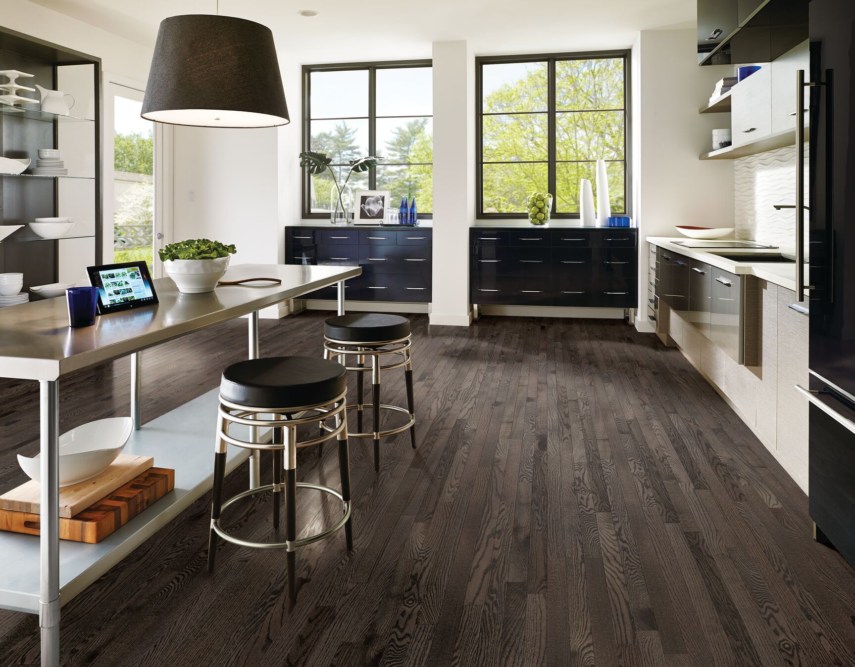Hartco Prime Harvest - Oceanside Gray (Medium Gray) 2-1/4" wide 3/4" thick in Red Oak