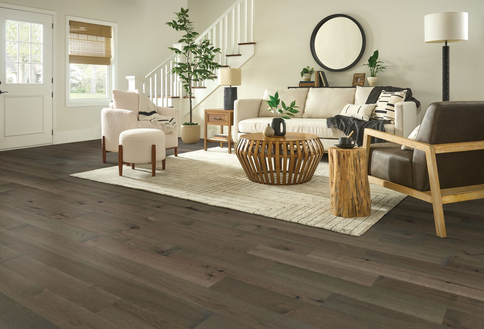Hartco Necessity - Mountain Surround (Dark Brown) 6" wide 1/2" thick in Hickory