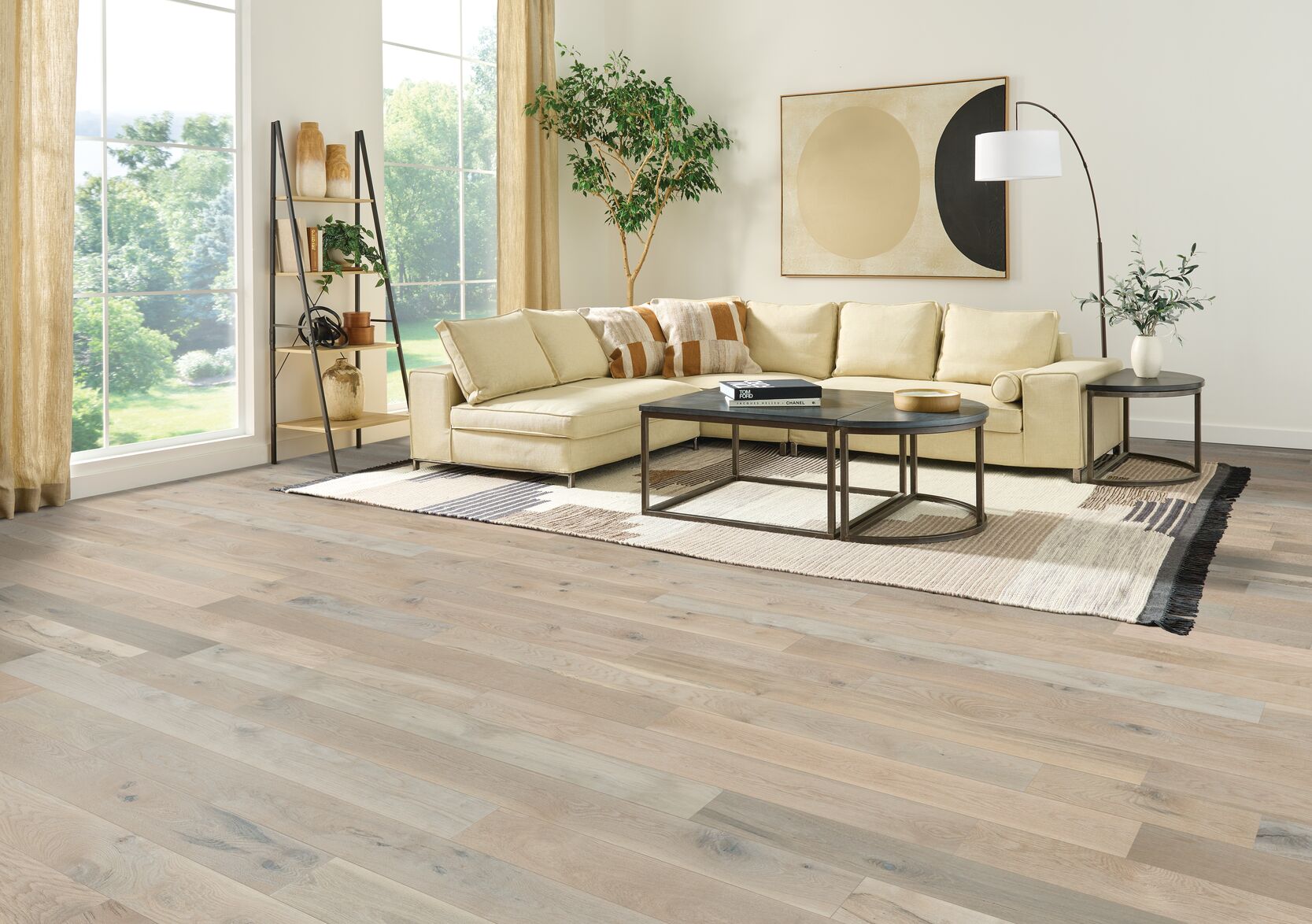 Hartco Necessity - Quietude (Light Gray) 6" wide 1/2" thick in White Oak