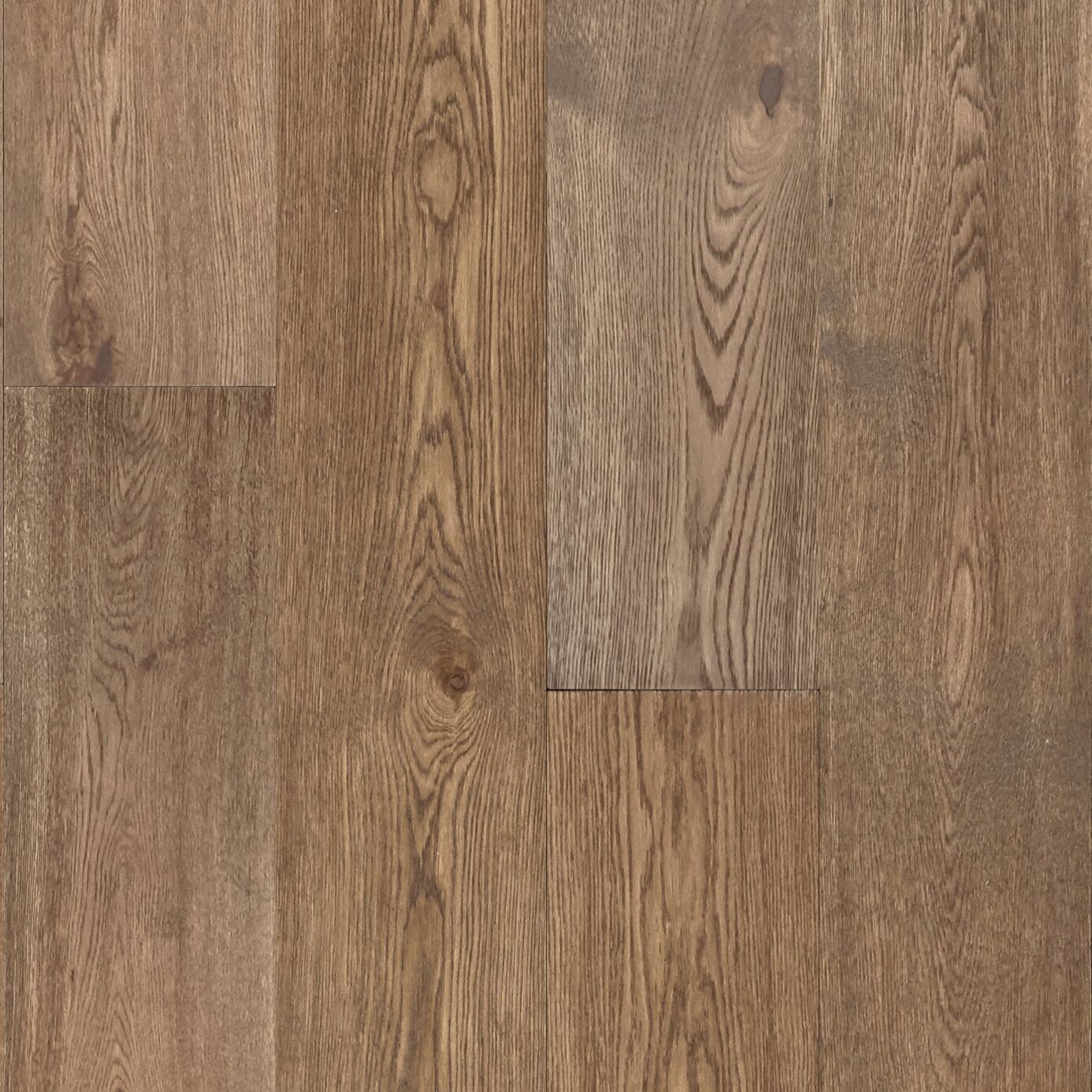 Hartco TimberBrushed - Meandering Path (Dark Brown) 9" wide 9/16" thick in White Oak
