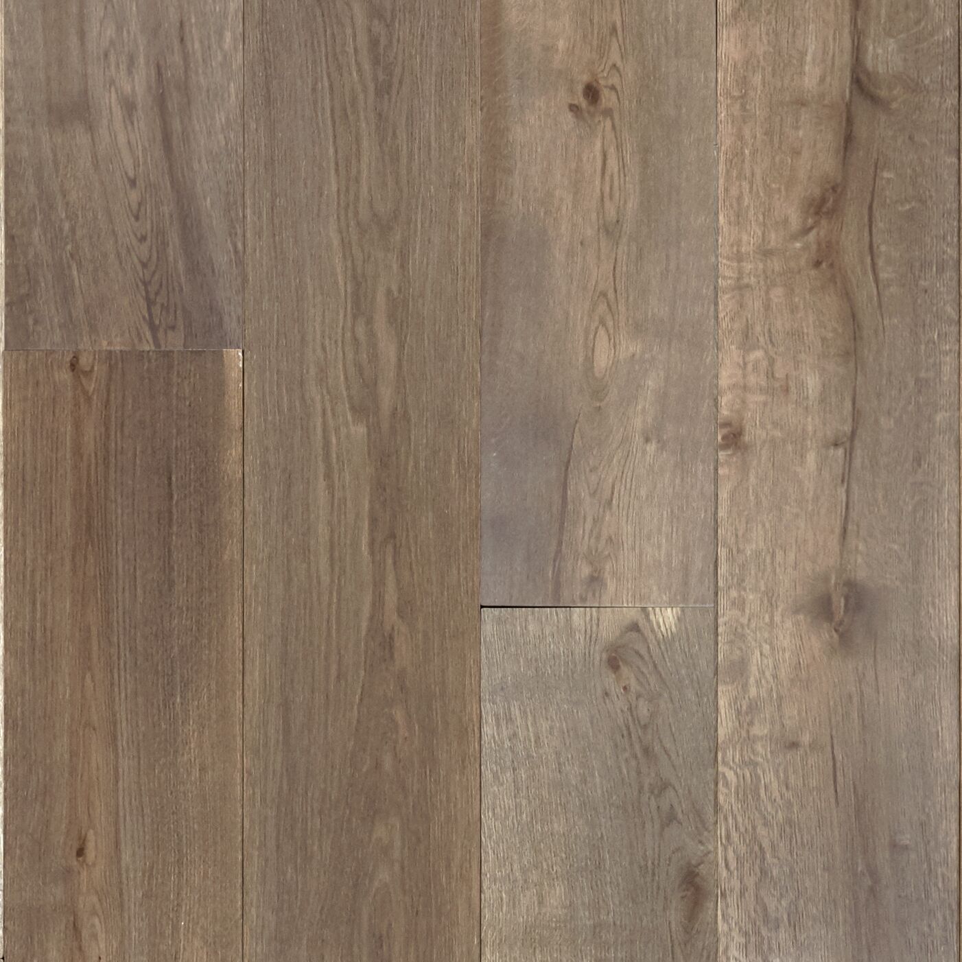 Hartco TimberBrushed - Stormy Shade (Dark Brown) 9" wide 9/16" thick in White Oak