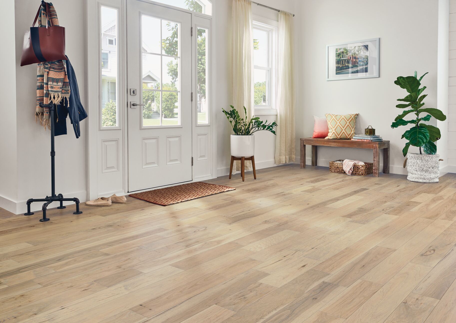 Hartco American Scrape - Golden Gate (Light Brown) 5" wide 3/4" thick in Hickory